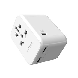  Fixed | Voyager World Adapter | FIXCT30-1C2A-WH | USB-A/USB-C | Travel Adapter