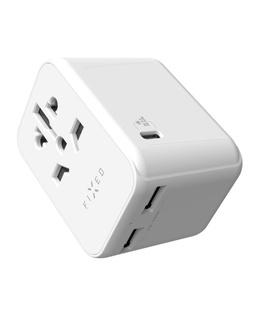 Fixed | Voyager World Adapter | FIXCT30-1C2A-WH | USB-A/USB-C | Travel Adapter  Hover
