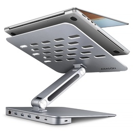  AXAGON Desk Mount | HMC-STND USB-C 5Gbps Stand and Hub 7in1 | Adjustable Height