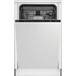 Trauku mazgājamā mašīna BEKO Dishwasher | DIS46120 | Built-in | Width 45 cm | Number of place settings 11 | Number of programs 6 | Energy efficiency class E | Display | White