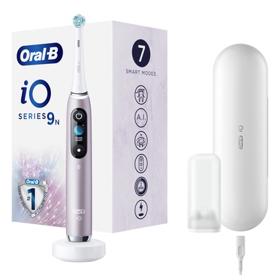 Birste Oral-B Electric Toothbrush | iO9 Series 9 | Rechargeable | For adults | Number of brush heads included 1 | Number of teeth brushing modes 7 | Rose Quartz