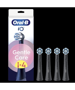 Oral-B Replaceable toothbrush heads | iO GentleCare | Heads | For adults | Number of brush heads included 4 | Black  Hover