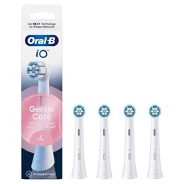Birste Oral-B Replaceable toothbrush heads | iO Gentle Care | Heads | For adults | Number of brush heads included 4 | Number of teeth brushing modes Does not apply | White