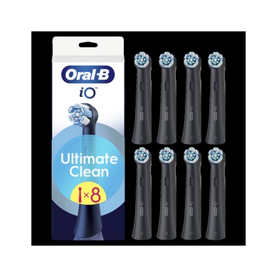 Oral-B Replaceable toothbrush heads | iO UltimateClean | Heads | For adults | Number of brush heads included 8 | Black