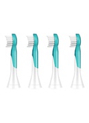 Birste Philips | Sonicare Toothbrush Heads | HX6034/33 | Heads | For kids | Number of brush heads included 4 | Number of teeth brushing modes Does not apply | Aqua