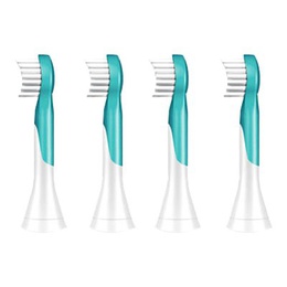 Birste Philips | Sonicare Toothbrush Heads | HX6034/33 | Heads | For kids | Number of brush heads included 4 | Number of teeth brushing modes Does not apply | Aqua