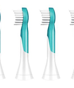 Birste Philips | Sonicare Toothbrush Heads | HX6034/33 | Heads | For kids | Number of brush heads included 4 | Number of teeth brushing modes Does not apply | Aqua  Hover