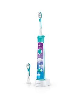 Birste Philips | Sonic Electric toothbrush | HX6322/04 | Rechargeable | For kids | Number of brush heads included 2 | Number of teeth brushing modes 2 | Sonic technology | Aqua  Hover