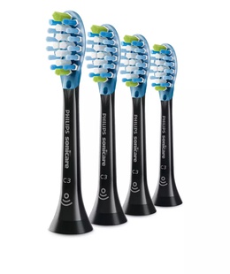 Birste Philips | Toothbrush Heads | HX9044/33 Sonicare C3 Premium Plaque | Heads | For adults | Number of brush heads included 4 | Number of teeth brushing modes Does not apply | Sonic technology | Black  Hover