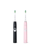 Philips | Sonic Electric Toothbrush | HX6800/35 ProtectiveClean 4300 | Rechargeable | For adults | Number of brush heads included 2 | Number of teeth brushing modes 1 | Sonic technology | Black/Pastel Pink Hover