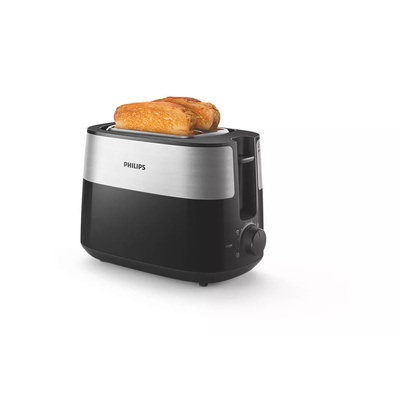 Tosteris Philips | Toaster | HD2516/90 Daily Collection | Power 830 W | Number of slots 2 | Housing material Plastic | Black