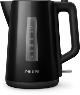 Tējkanna Philips | Kettle | HD9318/20 | Electric | 2200 W | 1.7 L | Plastic | 360° rotational base | Black  Hover