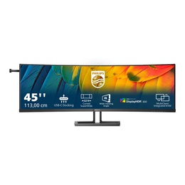 Monitors Philips | Curved Business Monitor | 45B1U6900C/00 | 44.5  | VA | HDR | 32:9 | 75 Hz | 4 ms | 5120 x 1440 pixels | 450 cd/m² | HDMI ports quantity 2 | Black | Warranty 24 month(s)