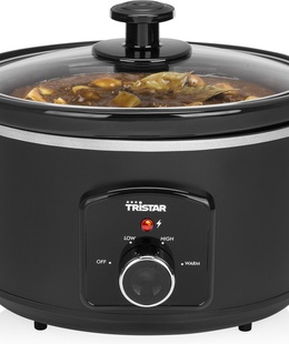 Multivāres katls Tristar | Slowcooker | VS-3915 | 180 W | 3.5 L | Number of programs 3 | Black  Hover