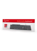 Tastatūra Gembird | KB-UM-104 Compact multimedia keyboard | Multimedia | Wired | US | Black | USB | 420 g