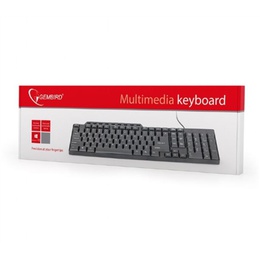 Tastatūra Gembird | KB-UM-104 Compact multimedia keyboard | Multimedia | Wired | US | Black | USB | 420 g