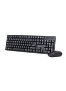 Tastatūra Gembird | Keyboard and mouse | KBS-W-01 | Keyboard and Mouse Set | Wireless | Mouse included | Batteries included | US | Black | 390 g | Numeric keypad