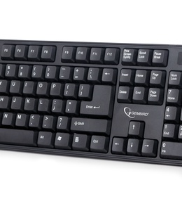 Tastatūra Gembird | Keyboard and mouse | KBS-W-01 | Keyboard and Mouse Set | Wireless | Mouse included | Batteries included | US | Black | 390 g | Numeric keypad  Hover
