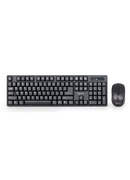 Tastatūra Gembird | Keyboard and mouse | KBS-W-01 | Keyboard and Mouse Set | Wireless | Mouse included | Batteries included | US | Black | 390 g | Numeric keypad Hover
