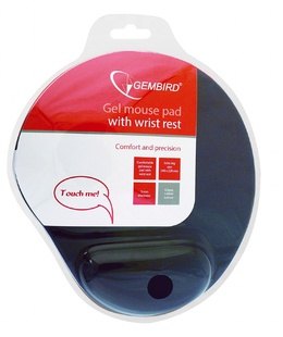  Gembird | MP-GEL-B Gel mouse pad with wrist support  Hover