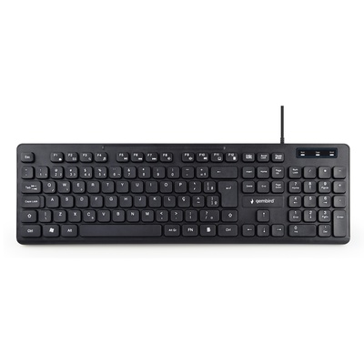 Tastatūra Gembird | Multimedia Keyboard | KB-MCH-04 | Multimedia | Wired | US | Black