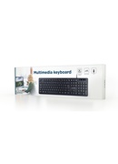 Tastatūra Gembird | Multimedia Keyboard | KB-MCH-04 | Multimedia | Wired | US | Black Hover