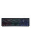 Tastatūra Gembird | Rainbow Backlight Multimedia Keyboard | KB-UML-02 | Keyboard | Wired | US | Black | N/A