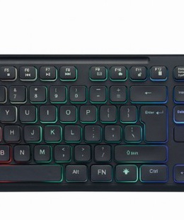 Tastatūra Gembird | Rainbow Backlight Multimedia Keyboard | KB-UML-02 | Keyboard | Wired | US | Black | N/A  Hover