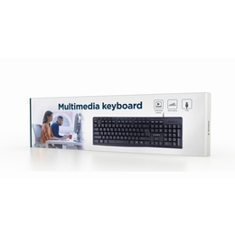 Tastatūra Gembird | Multimedia Keyboard | KB-UM-107 | Multimedia | Wired | US | Black