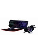 Tastatūra Gembird | 4-in-1 Backlight Gaming Kit Phantom | GGS-UMGL4-01 | Gaming Kit | Wired | US