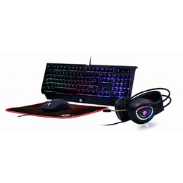 Tastatūra Gembird | 4-in-1 Backlight Gaming Kit Phantom | GGS-UMGL4-01 | Gaming Kit | Wired | US | USB