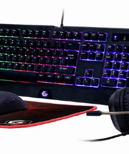 Tastatūra Gembird | 4-in-1 Backlight Gaming Kit Phantom | GGS-UMGL4-01 | Gaming Kit | Wired | US | USB  Hover