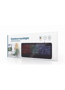 Tastatūra Gembird | Multimedia Keyboard | KB-UML-03 | Multimedia | Wired | US | Black
