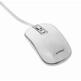 Pele Gembird | Optical USB mouse | MUS-4B-06-WS | Optical mouse | White/Silver