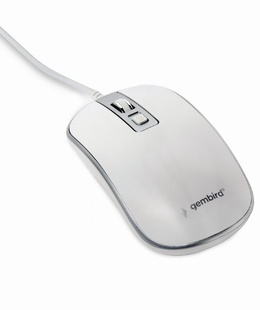 Pele Gembird | Optical USB mouse | MUS-4B-06-WS | Optical mouse | White/Silver  Hover