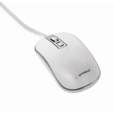 Pele Gembird | Optical USB mouse | MUS-4B-06-WS | Optical mouse | White/Silver