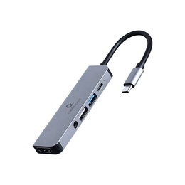  Cablexpert USB Type-C 5-in-1 multi-port adapter (Hub + HDMI + PD + stereo audio) | A-CM-COMBO5-02