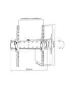  Gembird | Wall mount | WM-55T-02 | 32-55  | Maximum weight (capacity) 40 kg | Black Hover