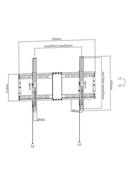 Gembird | Wall mount | Tilt | 37-80  | Maximum weight (capacity) 70 kg | Black Hover