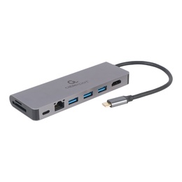  Cablexpert USB Type-C 5-in-1 multi-port adapter (Hub + HDMI + PD + card reader + LAN) | A-CM-COMBO5-05 | Adapter