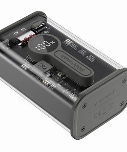  Gembird | Transparent QC3.0 Quick Charging Power Bank | PB09-TQC3-01 | 9000 mAh | Black  Hover