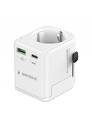  Gembird Grounded universal travel power adapter