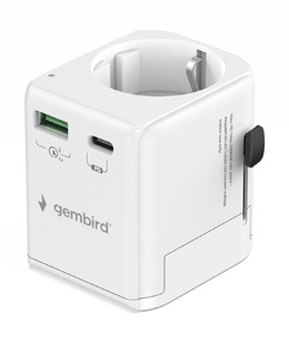  Gembird Grounded universal travel power adapter  Hover
