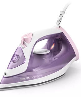  Philips | DST3010/30 3000 Series | Steam Iron | 2000 W | Water tank capacity 300 ml | Continuous steam 30 g/min | Purple/White  Hover