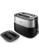 Tosteris Philips | Toaster | HD2517/90 Daily Collection | Power 830 W | Number of slots 2 | Housing material Plastic | Black/Stainless Steel