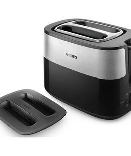 Tosteris Philips | Toaster | HD2517/90 Daily Collection | Power 830 W | Number of slots 2 | Housing material Plastic | Black/Stainless Steel  Hover