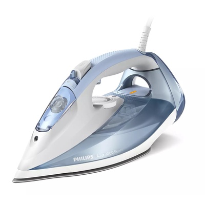  Philips | DST7011/20 | Steam Iron | 2600 W | Water tank capacity 300 ml | Continuous steam 45 g/min | Steam boost performance 220 g/min | Light Blue/Gray