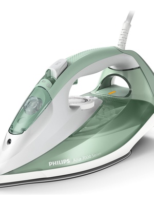  Philips DST7012/70 HV | Steam Iron | 2600 W | Water tank capacity 300 ml | Continuous steam 45 g/min | Steam boost performance 220 g/min | Desert Green/Gray  Hover
