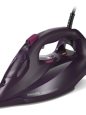  Philips | DST7061/30 | Steam Iron | 3000 W | Water tank capacity 300 ml | Continuous steam 55 g/min | Steam boost performance 250 g/min | Dark Purple  Hover