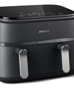  Philips Dual Basket Airfryer | NA351/00 3000 Series | Power 2750 W | Capacity 9 L | Rapid Air technology | Black  Hover